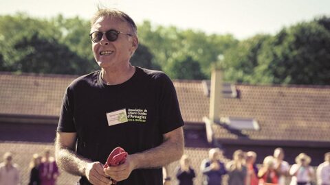 Martial Herrscher en pleine action, en démonstration à l'occasion d'une journée portes ouvertes de l'association.